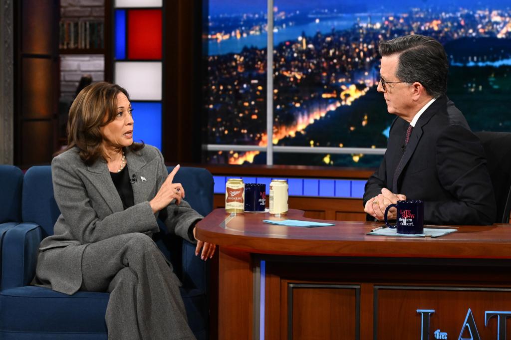 Kamala Harris dodges Colbert's question about what 'big changes' a Biden presidency would bring: 'We have dreams'